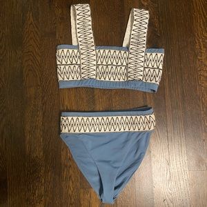 Elysiian Swim Blue Catalina Swim Suit- bottom XS- NWOT